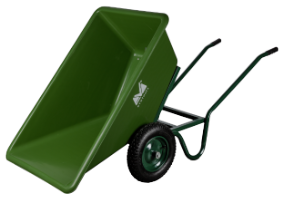 Wheelbarrow Green Plastic Tray with Tipping and 2 Wheels 170 EvoTools® / C[l]: 170