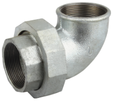 Galvanized Union Elbow F-F 95 EvoSanitary®