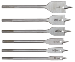 Flat Wood Drill Bits (6 pcs)