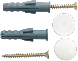 Mirror Fixing Screws White (2 pcs)