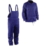 Navy Blue Jacket and Bib Pants Suit