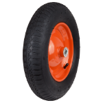 Pneumatic Wheelbarrow Wheel P with Metal Rim, Bearing, Round Profile 1289